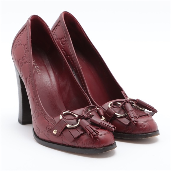 GUCCI Tassel Loafer Pumps Red Size 36.5 US - Picture 2 of 14